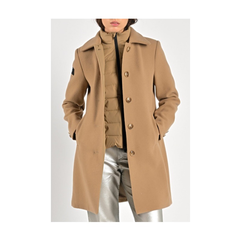 Cappotto Lungo Reversibile Canadian Classics Con Cappuccio, Beige, Imbottito E Chiusura A Cerniera - Modello Minimalista