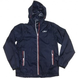 Cmp Man Fix Hood Rain Jacket Giacchetta Impermeabile Blu Navy Uomo - Giuglar Shop