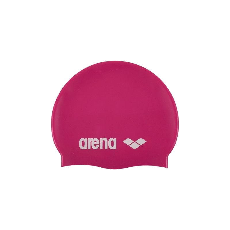 Arena Classic Logo Silicone Cuffia Fuxia/White - Giuglar Shop