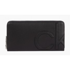 Calvin Klein Z/A Wallet Lg Ck Portafogli Nero Ecopelle Logo-Giuglar Shop