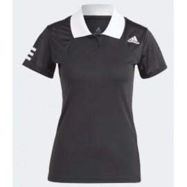 Adidas Club Polo Tennis Nera Colletto Bianco Donna-Giuglar Shop