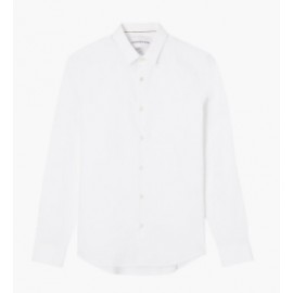 Calvin Klein Jeans Ck Chest Logo Camicia Slim Fit Bianco Uomo - Giuglar