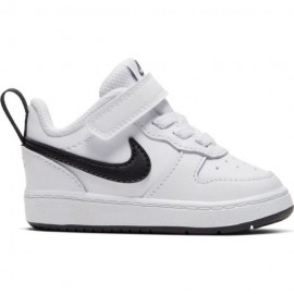 Nike Junior Nike Court Borough Low 2 (Tdv) Bianco/Nero Strappo Junior - Giuglar Shop