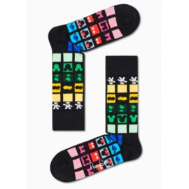Happy Socks Keep It Together Sock Nera Loghi Disney Multicolor-Giuglar Shop
