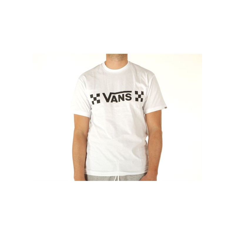 By Vans Drop V Check T-Shirt M/M Bianca Logo+Check Junior Bimbo-Giuglar Shop