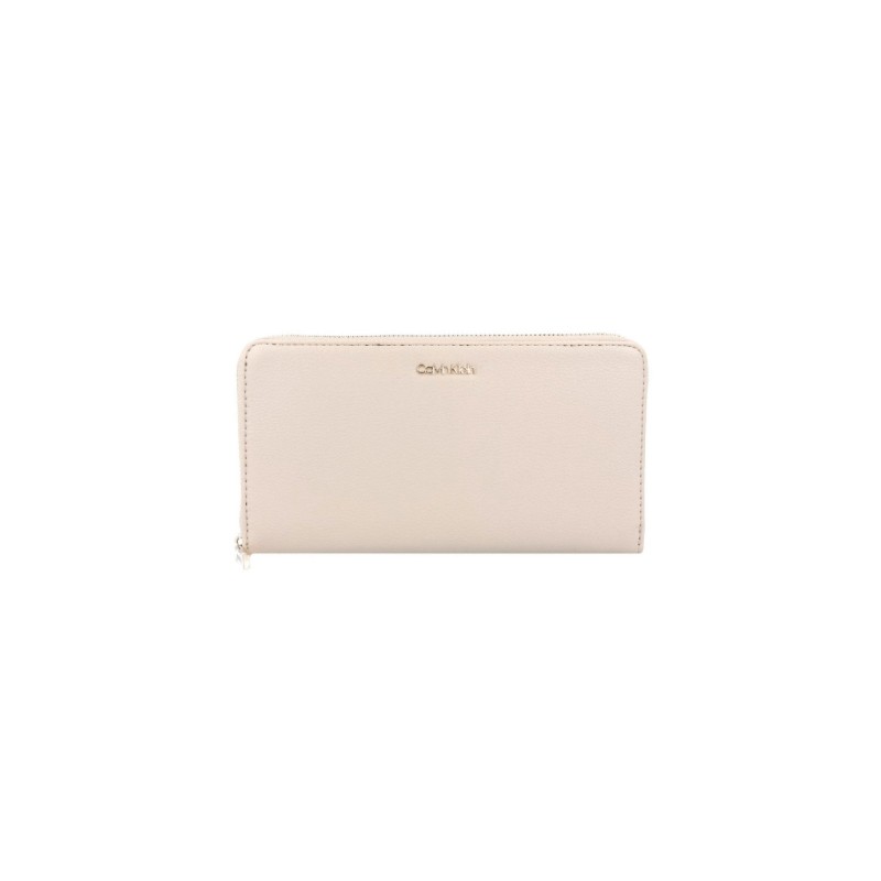 Calvin Klein Accessori Ck Must Z/A Wallet Xl Taupe Portafogli Zip Beige - Giuglar Shop