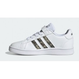 Adidas Junior Grand Court El C Bianco 3S Camo Lacci Ela. + Velcro Junior - Giuglar Shop