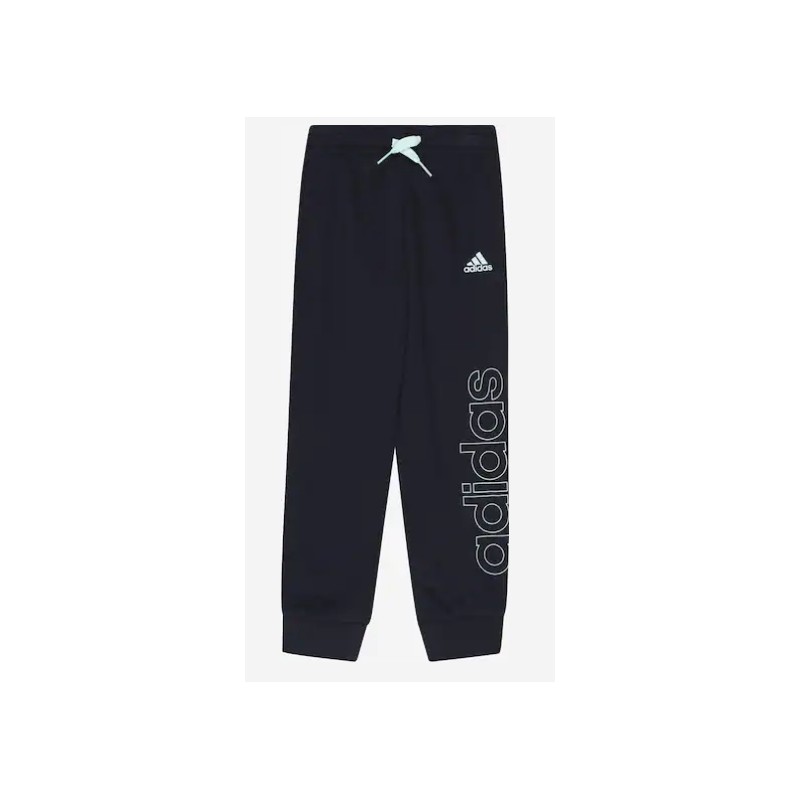 Adidas Junior G Lin Ft C Pt Pantal Cotone Garzato Blu Logo Gamba Junior Bimba - Giuglar Shop