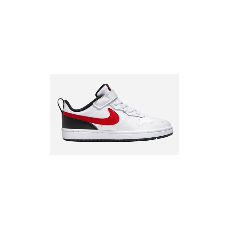 Nike Junior Nike Court Borough Low 2 (Psv) White/University Red Junior - Giuglar