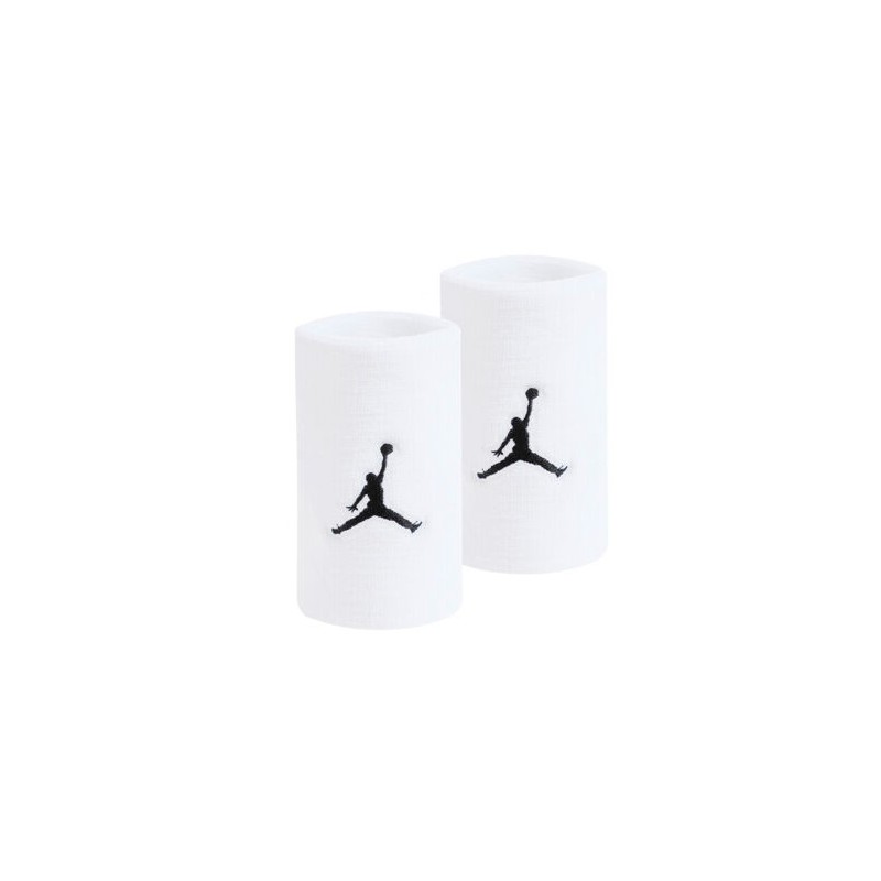 Nike Option Access Jordan Jumpman Wristbands White/Black Coppia Polsini Spugna - Giuglar