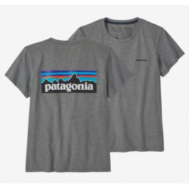 Patagonia W'S P-6 Logo Responsabili-Tee Gravel Heather Grigio Mel. Donna - Giuglar