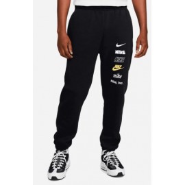 Nike M Nk Club+ Bb Cf Pant Mlogo Black Pantalone Felpato Nero Uomo - Giuglar