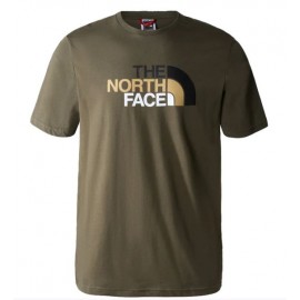 The North Face M S/S Easy Tee T-Shirt M/M Verdone Logo Grande Uomo - Giuglar