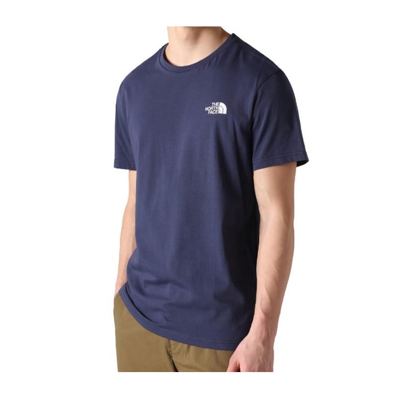 The North Face M S/S Simple Dome Tee T-Shirt M/M Blu Logo Piccolo Uomo - Giuglar