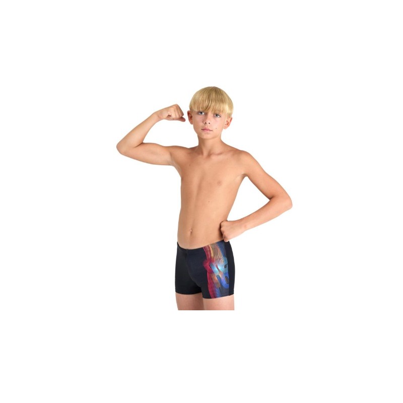 Arena Junior Boy'S Arena Parrot Swim Short Parigamba Nero Stampa Junior Bimbo-Giuglar