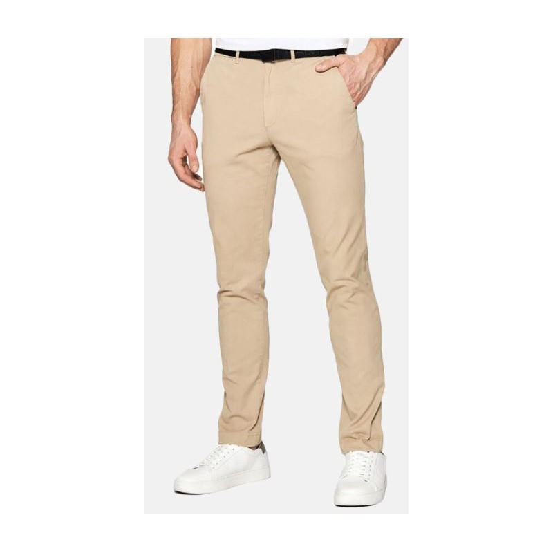 Calvin Klein Jeans Ckj026 Slim Stretch Chino Pantalone Travertine Beige Uomo - Giuglar