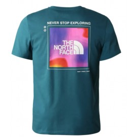 The North Face M Foundation Graph Blue Coral T-Shirt M/M Stampa Retro Uomo - Giuglar Shop
