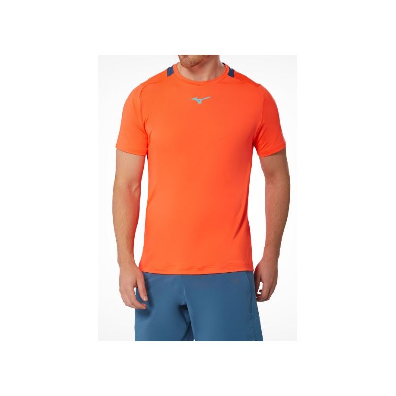 Tee Mizuno Soleil T-Shirt M/M Tennis Arancio Fluo Uomo - Giuglar