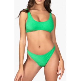 Effek Bikini Top Americano Fisso Spugna Verde Fluo Donna - Giuglar