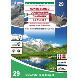 Fraternali Editore Cartina Monte Bianco/Courmayeur/Chamonix/La Thuile - Giuglar
