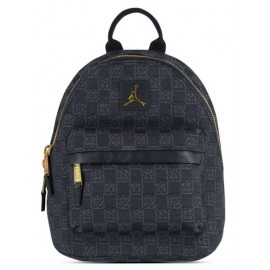 Nike Jordan Monogram Mini Backpack Black Zainetto Tela Loghi Nero - Giuglar