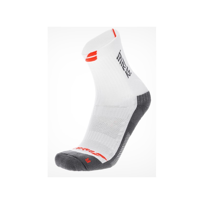 Babolat Pro 360 Calze Tennis Mid-Calf Socks White/Red/Grey - Giuglar