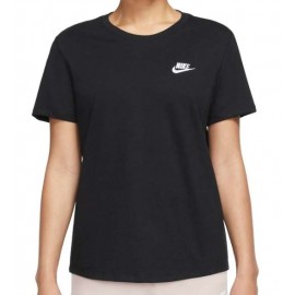 Nike W Nsw Tee Club Black T-Shirt M/M Nera Logo Piccolo Donna - Giuglar