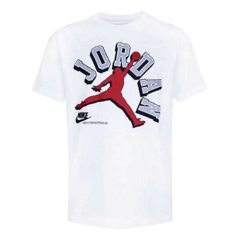 Nike Jordan Jdb Varisty Jumpman S/S Tee White T-Shirt M/M Bianco Junior - Giuglar