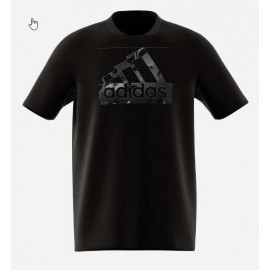 Adidas M Fi Camo T Black T-Shirt M/M Nera Logo Petto - Giuglar