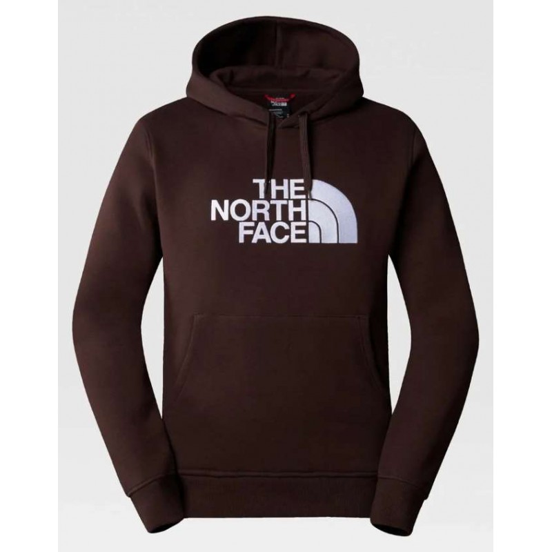 The North Face M Drew Peak Plv Hd Felpa Capp Marrone Logo Petto Bia Uomo - Giuglar
