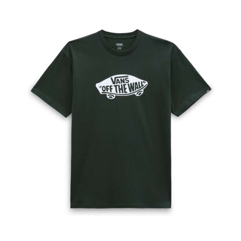 Vans Otw Board Tee-B Forest T-Shirt M/M Verde Logo Bianco Uomo - Giuglar