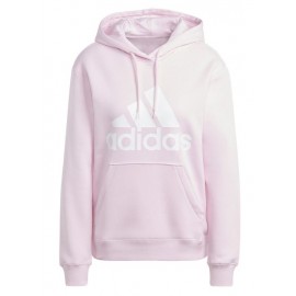 Adidas W Bl Fl R Hd Clpink/White Felpa Capp. Rosa Logo Bianco Donna - Giuglar