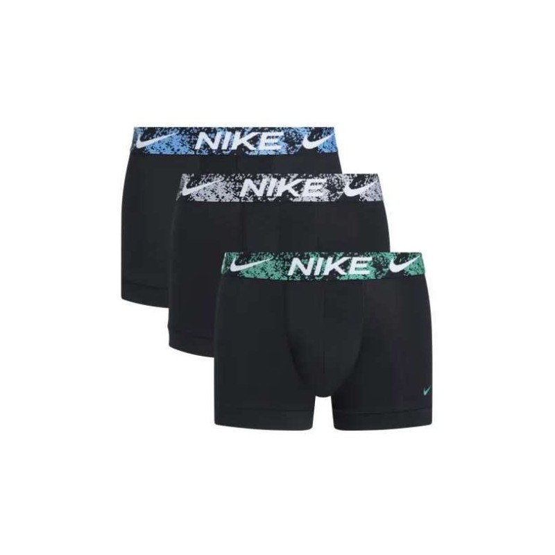 Nike Trunk 3Pk Boxer Neri Elastico Camo Ver/Blu/Gri Uomo - Giuglar