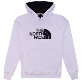The North Face M Drew Peak Plv Hd Felpa Capp. Bianco Logo Nero Uomo - Giuglar