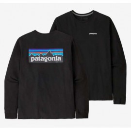 Patagonia M'S L/S P-6 Logo T-Shirt M/L Nera Logo Schiena Uomo - Giuglar