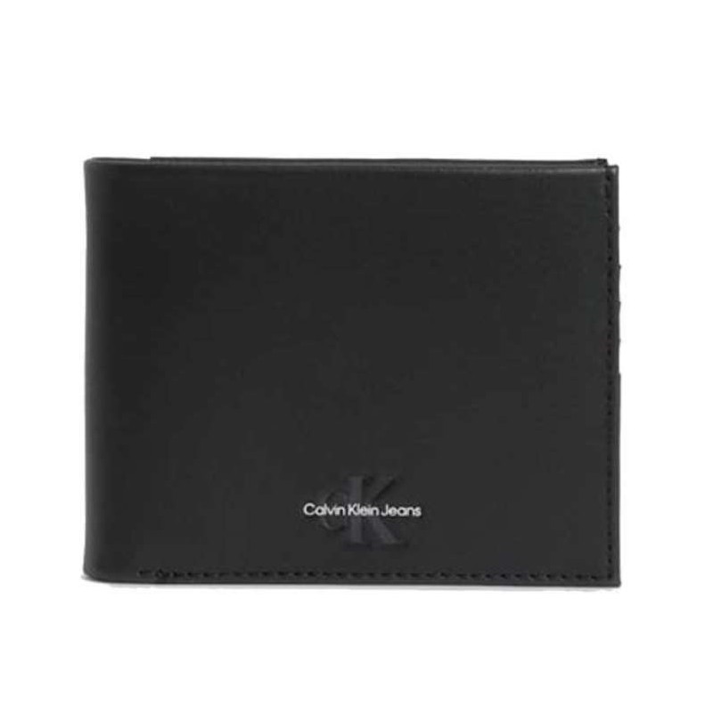 Calvin Klein Accessori Monogram Soft Bifold W/Coin Black Portafogli Nero Uomo - Giuglar