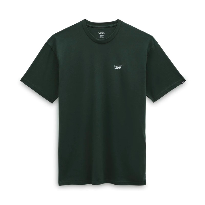 Vans Mini Script Tee-B T-Shirt M/M Verde Logo Piccolo Petto Uomo - Giuglar