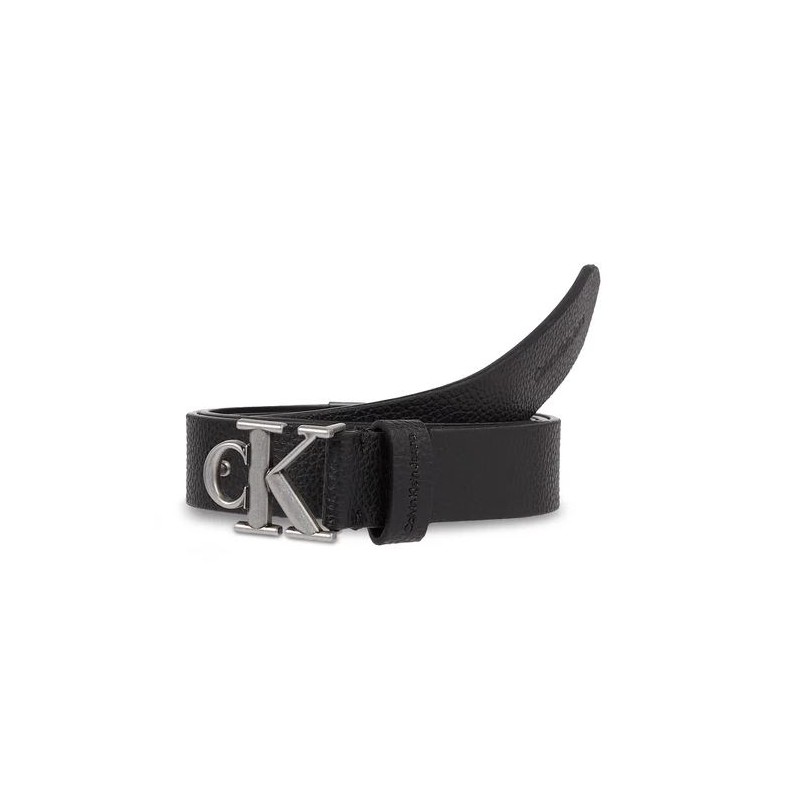 Calvin Klein Accessori Round Mono Lthr Belt 25Mm Cintura Logo Donna - Giuglar