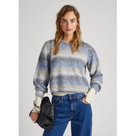 Pepe Jeans Edith Sweater Maglia Sfumata Grigia Donna - Giuglar Shop