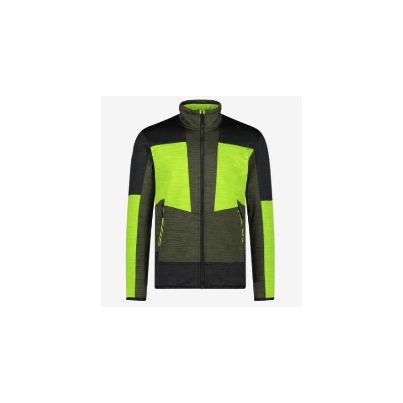 Cmp Man Jacket Pile Stretch Zip Lime/Verde/Antracite Uomo - Giuglar Shop
