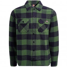 Dickies New Sacramento Shirt Pine Green Camicia Flanella Scozzese Uomo - Giuglar Shop
