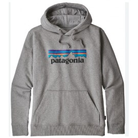 Patagonia M'S P-6 Logo Uprisal Hdy Gravel Htr Felpa Logo Capp Gri Mel Uomo - Giuglar