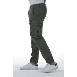Displaj Rocky Pantalone Tasconi Tela Verde Uomo - Giuglar Shop