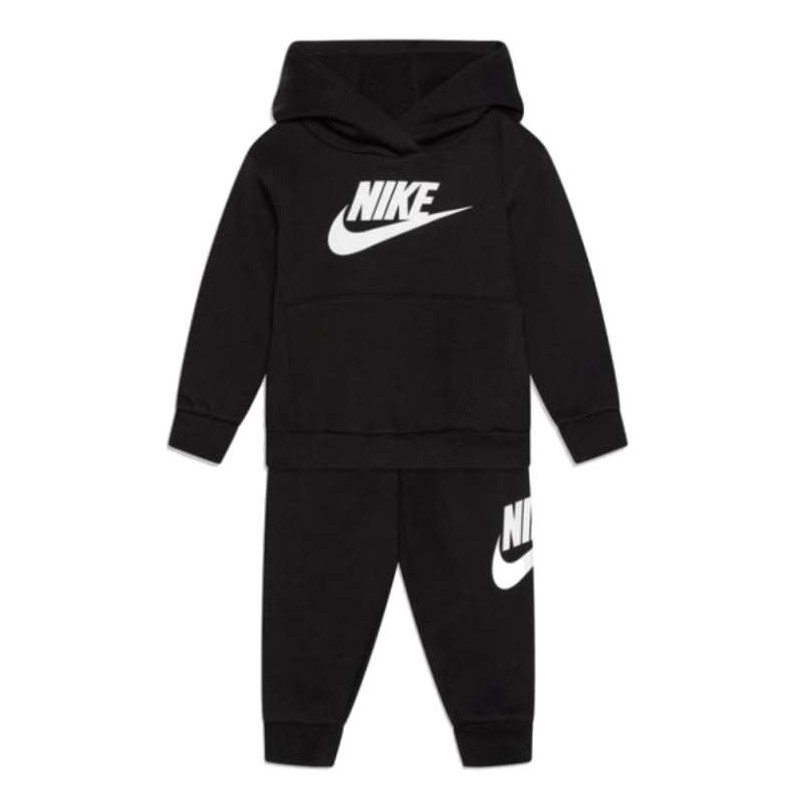 Nike Junior Club Fleece Set Black Tuta Felpata Nera Baby Bimbo - Giuglar