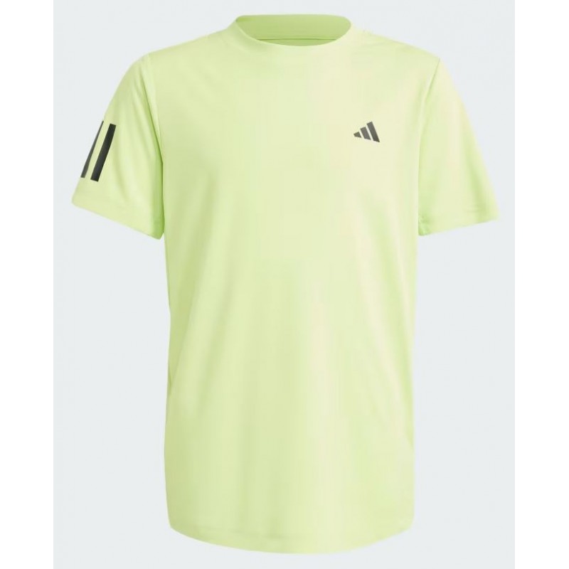 Adidas Junior B Club 3Str Tee T-Shirt M/M Lime Junior Bimbo - Giuglar