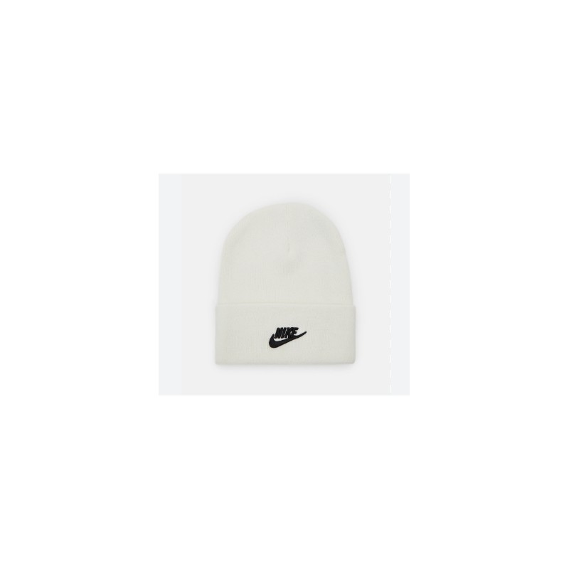 Nike U Nk Peak Beanie Tc Fut L Summit White/Black Cappellino Bianco - Giuglar
