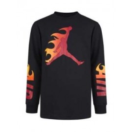 Nike Jordan Jumpman Flame 023 T-Shirt M/L Nera Fiamme Junior Bimbo - Giuglar