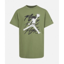Nike Jordan Jm Flight Spray S/S Tee Sky J Lt Olive T-Shirt M/M Verde Junior - Giuglar