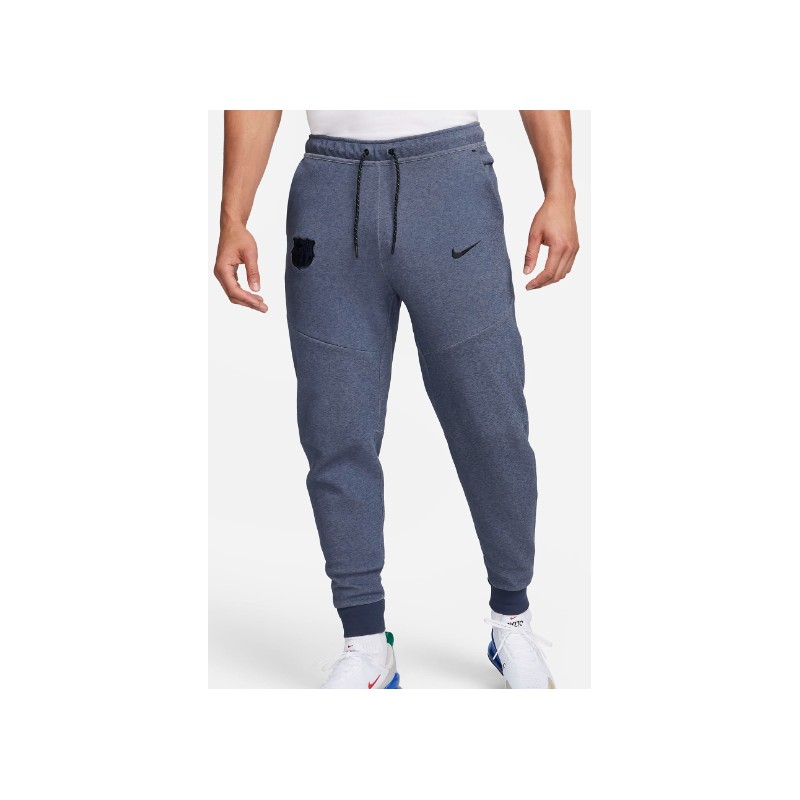 Nike Fcb M Nsw Tch Flc Jggr 3R Pantalone Tech Azzurro Uomo - Giuglar