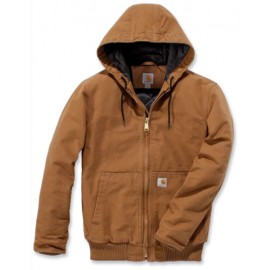 Carhartt Loose Fit Washed Duck Insulated Active Jacket Marrone Bruc Uomo - Giuglar